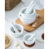 Porcelain Mortar and Pestle, Spice Garlic Herb Grinder,Mixing Grinding Bowl,