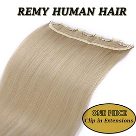 Real Hair Clip-In Extensions, 5 Clips, SNM1+D.