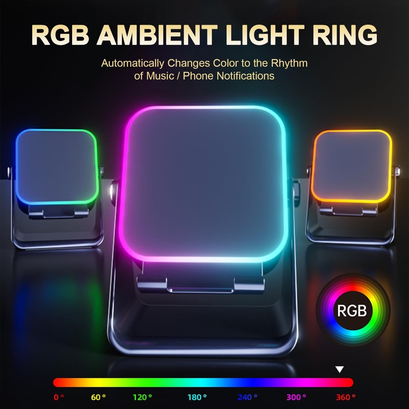 5-in-1 Bluetooth Speaker with Wireless Induction & Phone Holder, 5000mAh
