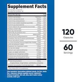 Nutricost Multivitamin with Probiotics 120 Vegetarian Capsules - Packed with Vitamins & Minerals