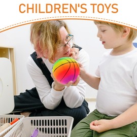 BESPORTBLE Rainbow Ball for Colorful PVC Indoor Outdoor Basketball Engaging Training for Motor Skills Development and Hand Eye Coordination