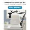 Microphone Boom Arm Desk Mount for Wave/Blue Yeti/Hyperx Quadcast/SM7B/SM58/MV7, Upgraded