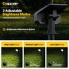 Ensenior Solar Spotlights Outdoor, Brightness Adjustable 6500K LED Solar Garden