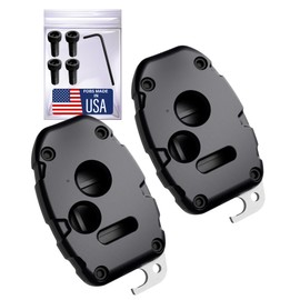 2 Pack USA-Made Honda Key Fob Shell | Crack-Resistant & Durable | Seamless Fit | Enhanced Longevity & Functionality | Integrated Bottle Opener | Easy DIY Installation (Black, 3 Button)