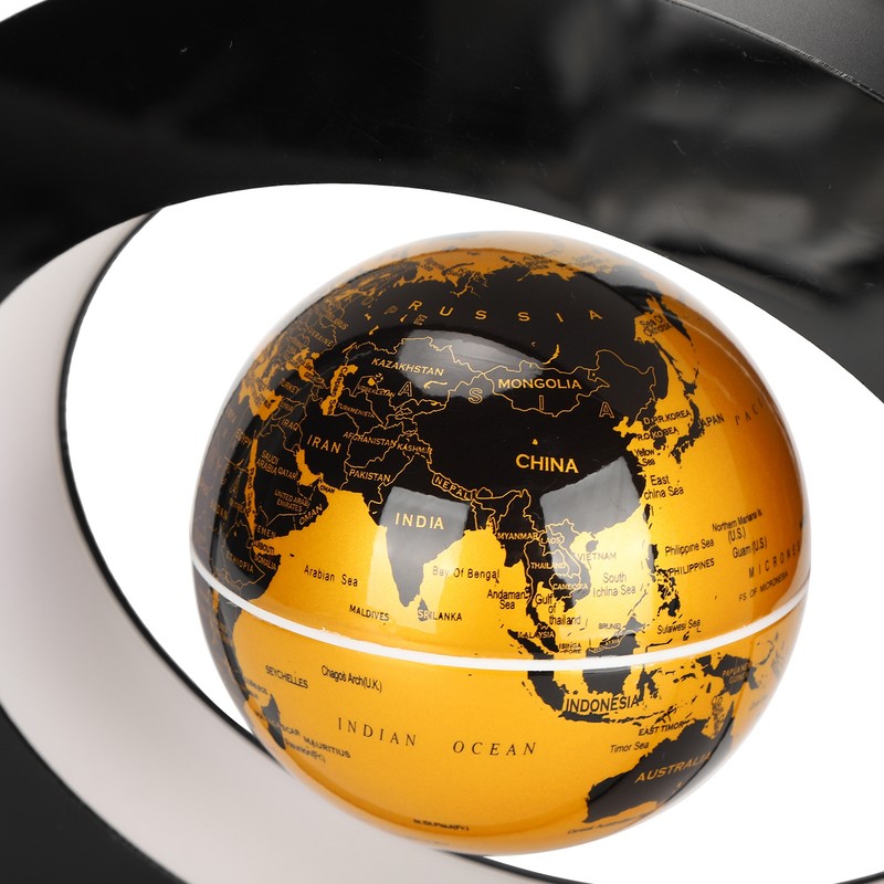Floating Globe Magnetic Levitation World Map Ball Desktop Decoration with