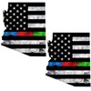 AZ State Thin Blue RED Green Line Flag 2 Pack