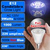 Grow Light Bulbs Full Spectrum with Red Blue 5000K E12