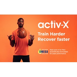 Platinum Naturals Platinum Naturals Activ-X for Men, 120 Softgels - Energy & Stamina Enhancing Multivitamin - Includes Omega Oil, Rhodiola, Ginseng, Milk Thistle - Comprehensive Vitamin B & D3, Minerals for Athletes