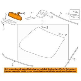 Genuine Honda Parts 76400-SZA-A22 Automatic Dimming Mirror, 1 Pack