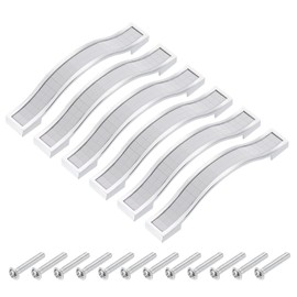 sourcing map Cabinet Pulls Drawer Handle 96mm Hole Centers Alloy Crystal Full White 6Pcs