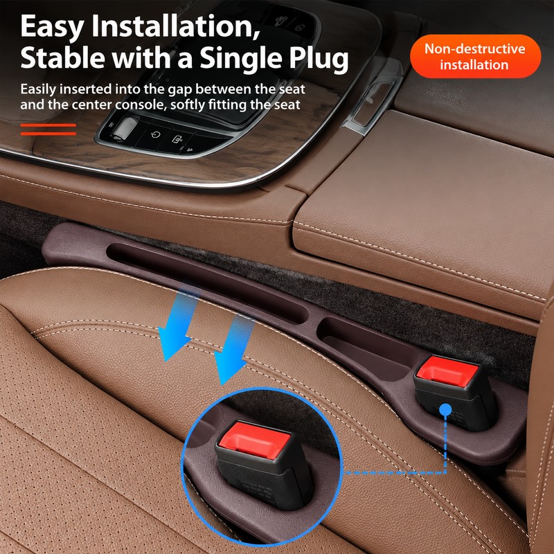 2PCS Car Seat Gap Organizer – EVA Seat Side Storage