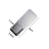 6PCS Rectangular Tin Boxes with Lids,Frosted Silver Metal Slide Top