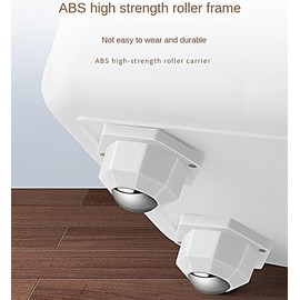 8 Pack Self Adhesive Caster Wheels, Swivel Wheels for Furniture, Load Capacity 30 LBS Per Caster Wheels 1 Inch, Low Profile Paste Universal for Storage Box, Small Appliance Storage Bins (White, 8)