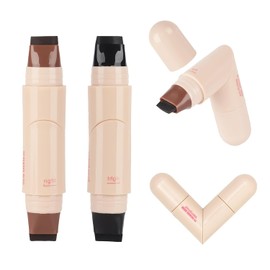 Eyeliner Stamp with Wing Tip Pen, Eyeliner Waterproof Black Brown, Smudge-proof & Quick Drying, Gentle Like a Derma Stamp, Ideal for Travel & Parties