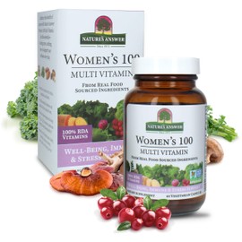 Nature's Answer Womens 100 Multivitamin | 60 Vegetarian Capsules | Supports Overall Wellness | Promotes Immune Function | Non-GMO | Vegan | Kosher | Made in The USA