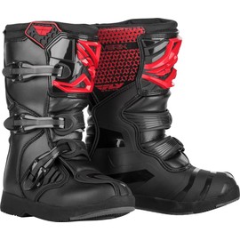 Fly Racing Maverik MX Youth and Mini Boots (Red/Black, 4)