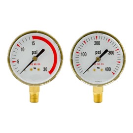 Low and High Pressure Replacement Gauges for Acetylene Regulator 2" x 30 psi and 400 psi