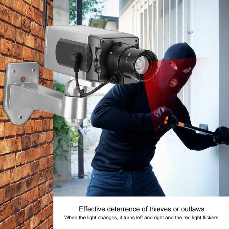 Outdoor Indoor Power Simulation Fake Dummy Camera Security CCTV LED