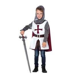 WILBERS & WILBERS 3332 - Knight Costume for Children, Three-Piece Set for Carnival, Medieval Fancy Dress, 152