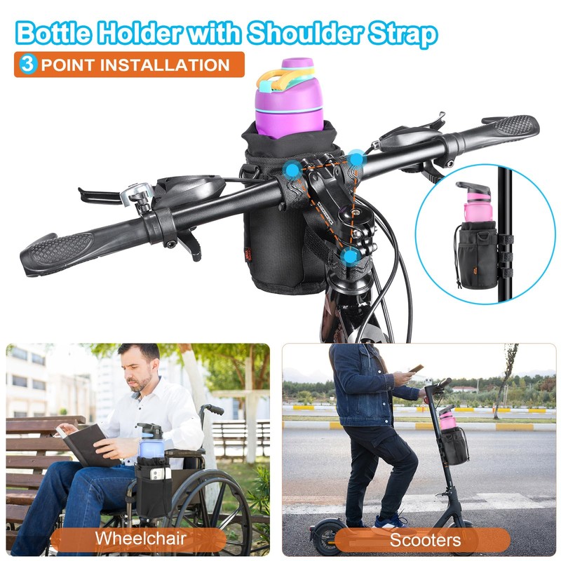 Desing Wish 32-40oz Bottle Holder Bicycle Drink Holder Without Screws