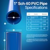 FORMUFIT PVC Pipe, 1" Size, (1.315" Actual OD) Sch 40