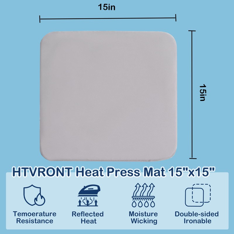 HTVRONT Heat Press Mat Compatible with Cricut Cutting Machine, Heat