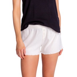 PJ Salvage Women's Loungewear Textured Essentials Short, Stone, Medium