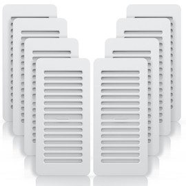 Floor Vent Covers, Plastic Floor Register 4x10, for Home Floor Sidewall Office or Ceiling Vent, Vent Covers for Home Floor 8 Pcs, White