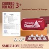 Smilejoy Triangle Domino,Triangular Domino Tiles with Brass Spinners Tabletop Game