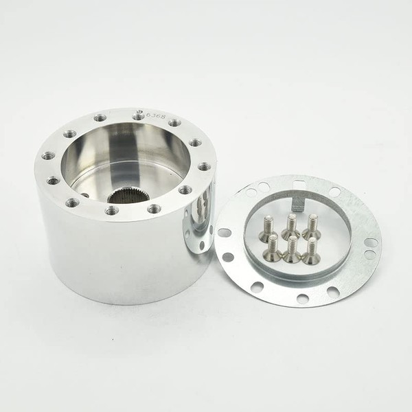 Flashpower Steering Wheel Adapter 6 bolt Boss Kit Polished Compatible