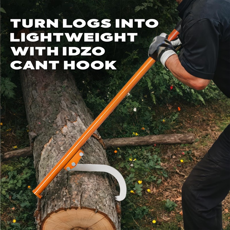 Idzo 60 Inch Cant Hook - Heavy-Duty Steel Log Lifter