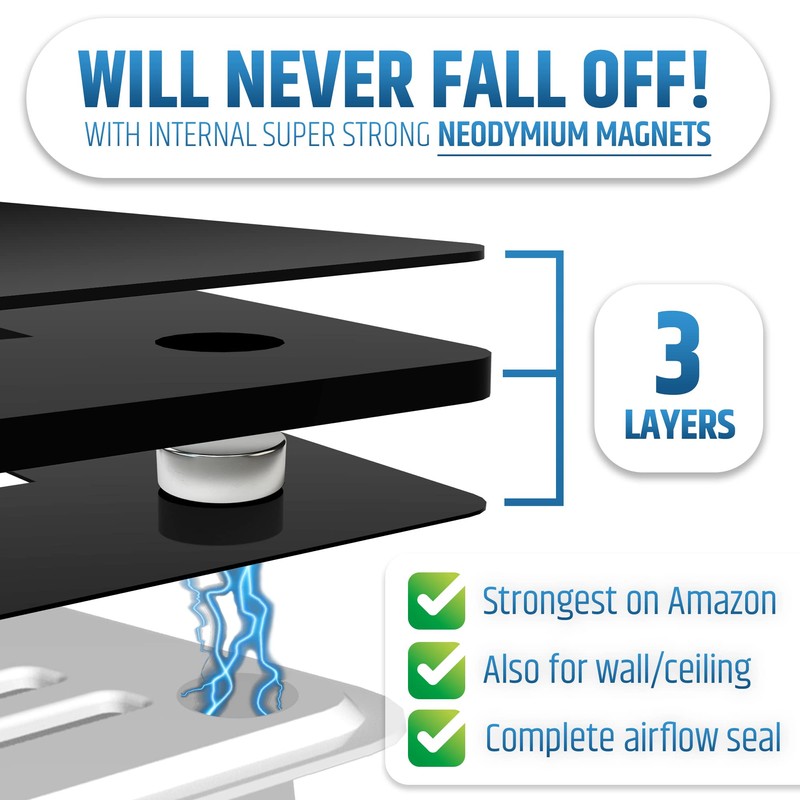 Powerful Magnetic Vent Covers (3-Pack) That Will Never Fall Off