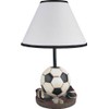 Milton Greens Stars Antique Resin Youth Soccer Table Lamp, 15.75-Inch