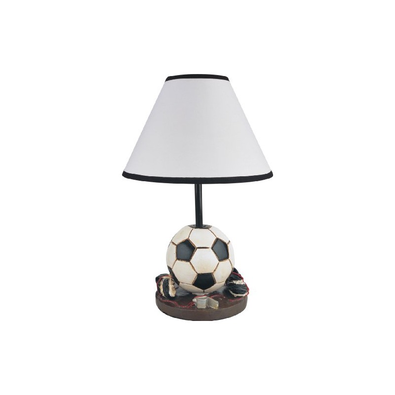 Milton Greens Stars Antique Resin Youth Soccer Table Lamp, 15.75-Inch
