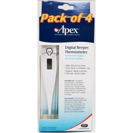 Apex Thermometer APEX Digital Beeper Rectal, Underarm, Oral(Pack of 4)-
