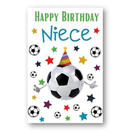 Second Ave Niece Football Children's Kids Happy Birthday Card Greetings Card