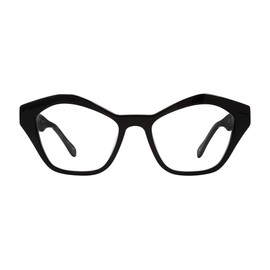 Scojo New York Ann Street Blue Light Reading Glasses, Handmade Scratch Resistant Readers for Women and Men, Black - 0.00x