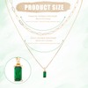 2pcs Gold Charm Necklaces for Women, No Fade Zircon Trendy
