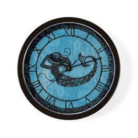 CafePress Worn Mermaid Graphic Unique Decorative 10" Wall Clock