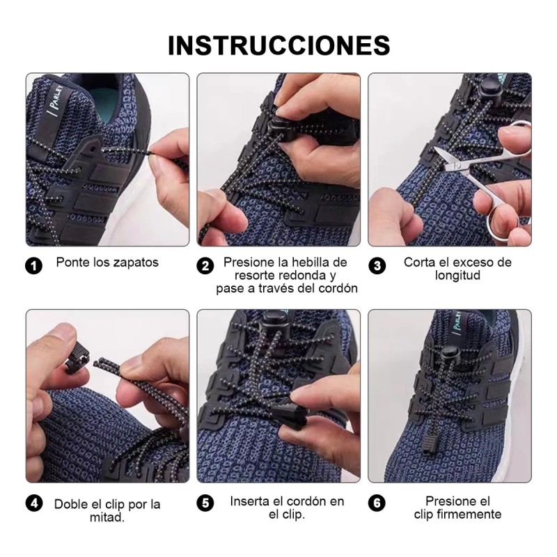 Agujetas Elásticas. Cordones Niños Y Adultos 5 Pares