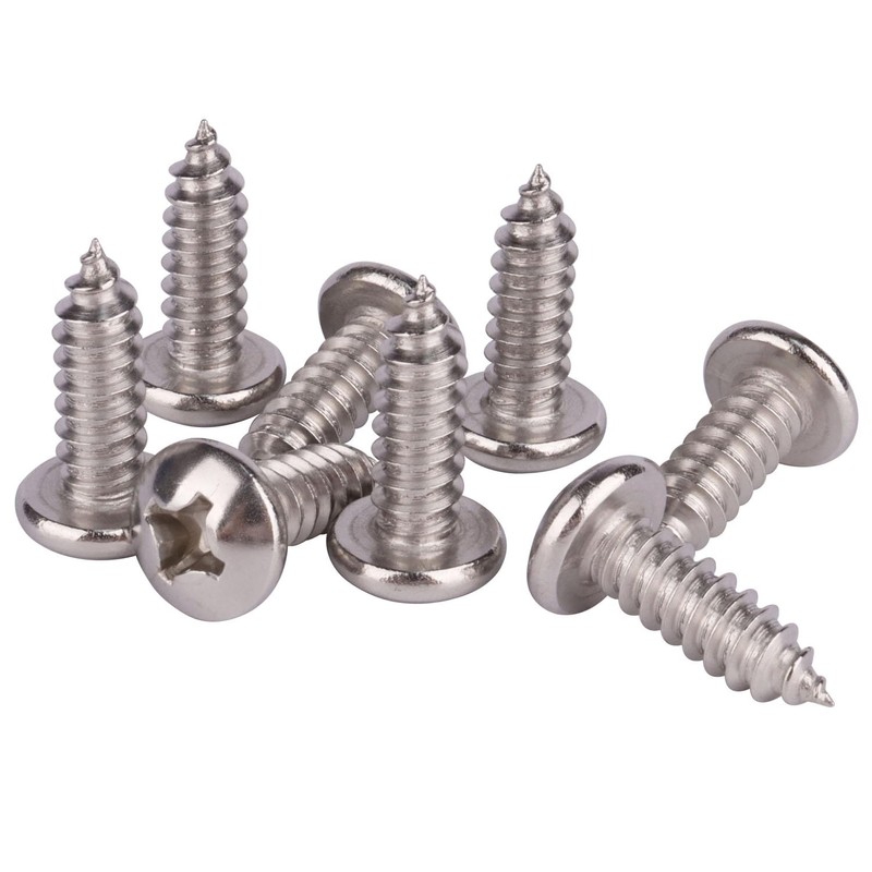 YANRUHFL 8PCS License Plate Screws, Stainless Steel Bolts for Front