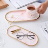Adung Playground Gold Line Marble Tray Marble Oval, Marble Tray