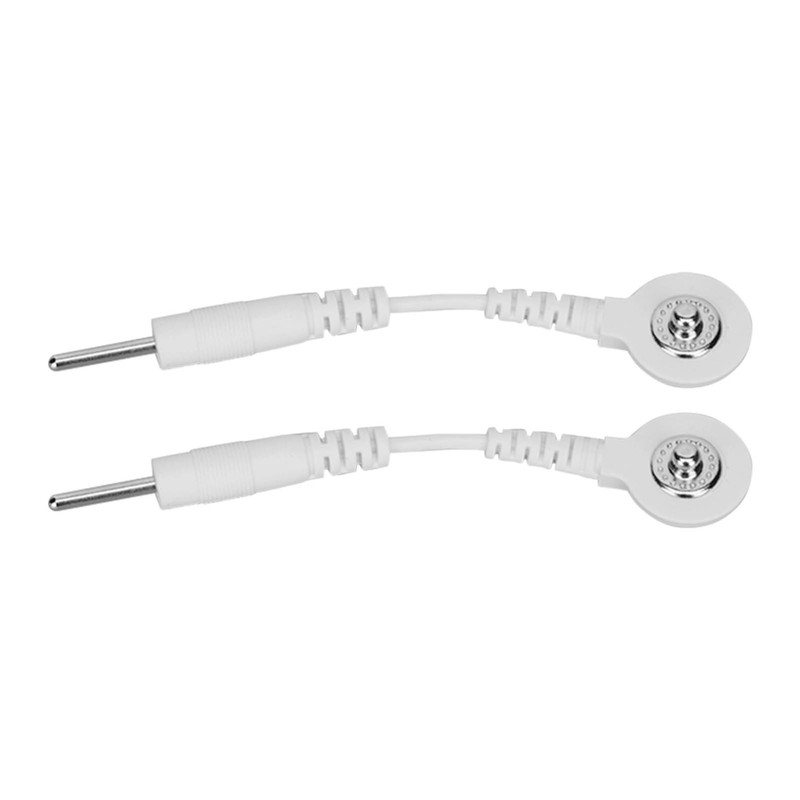20Pcs Electrode Wires 2.0in Portable Replacement Button Electrode Lead Wires
