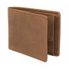 DiLoro Mens Leather Wallet Bifold Flip ID Section Coin Compartment
