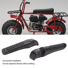 Qiilu Coleman Powersports BT200X/CT100U Trail/CT200U-EX/CT200U-EXR/CT200U/CT100U Mini Bike Front Aluminum Black Foot Peg Bracket Holder Replacement