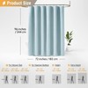 BTTN Extra Long Shower Curtain - 72x96 Inch Long Linen