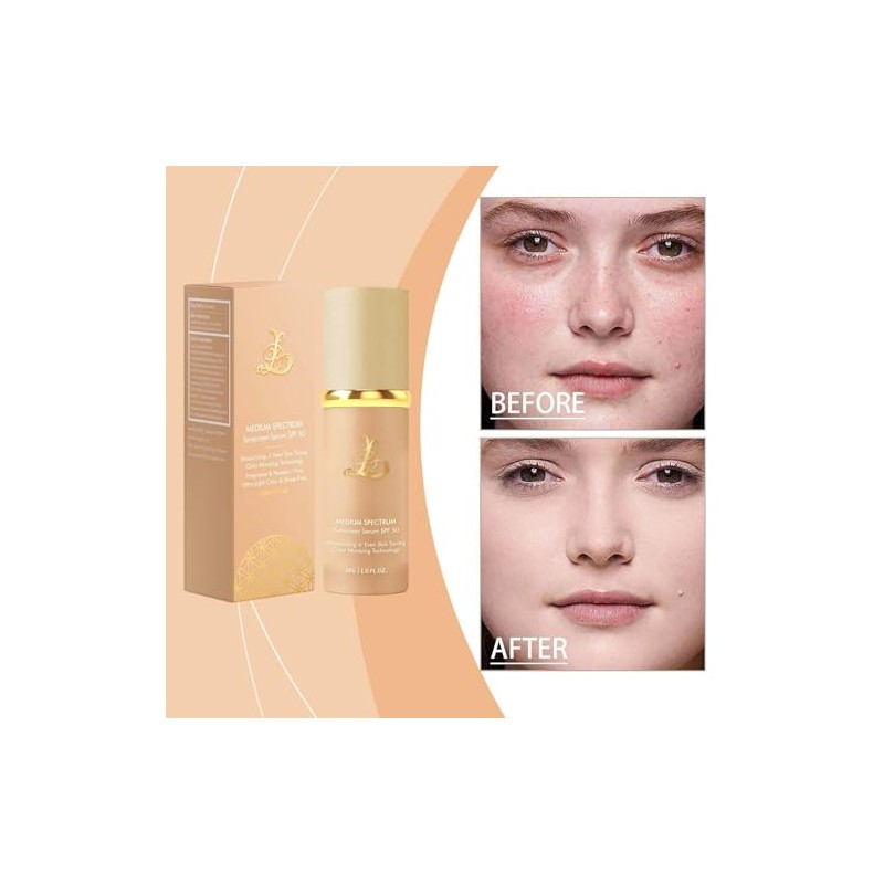 2PC Foundation 4 In 1, Base de Maquillaje Alta Cobertura,