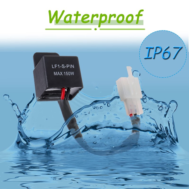 EPLZON 2-Pin Automatic Electronic LED Flasher Relay Fix for Motorcycle