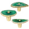 dssmboom 4 Pack Agate Slice Knobs with Screws, Irregular Geode