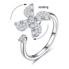 Veraly Anillo De Ansiedad Giratorio Ajustable Fidget Joyas Alivio
